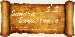 Sandra Samuilović vizit kartica